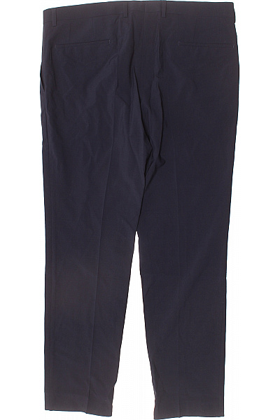 Pánské oblekové kalhoty tmavě modré rovné elegantní dlouhé business Vel. 54 | Unimoda | obrázek 3