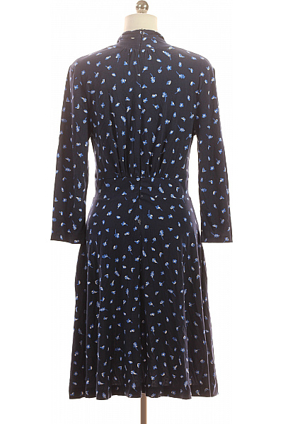 French Connection Modré květované šaty s dlouhým rukávem a zavinovacím výstřihem Velikost S | French Connection | obrázek 2