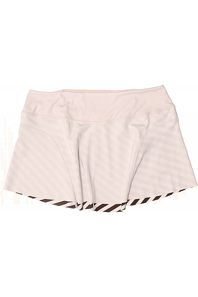 ADIDAS Dámská Sportovní áčková Sukně Béžová Pruhovaná S Vysokým Pasem Krátká Vel. XL