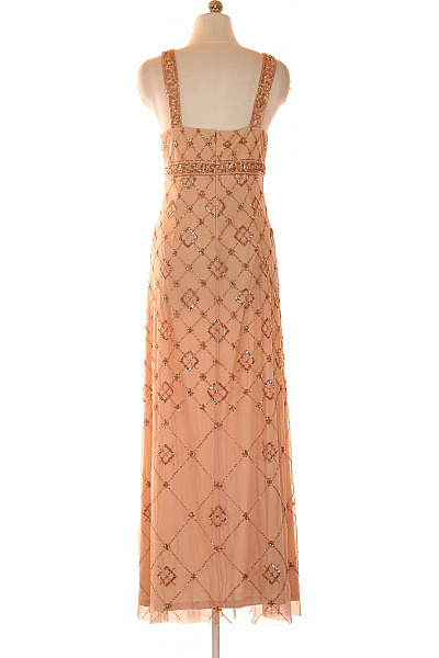 MARINA Dlouhé společenské šaty s flitry a výstřihem do V Vel. M | MARINA | obrázek 2