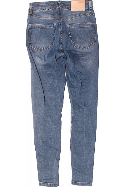 Oasis Dámské modré strečové skinny džíny s vysokým pasem seprané Velikost 6 | Oasis | obrázek 2