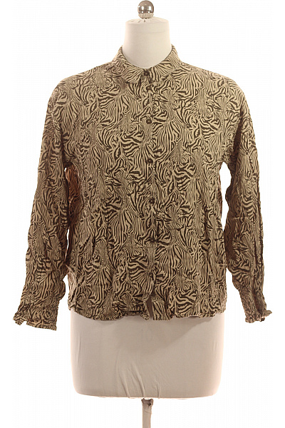 MSCH copenhagen Dámská viskózová košile dlouhý rukáv zebra vzorovaná ležérní béžová Vel. S/M | MSCH copenhagen | obrázek 2