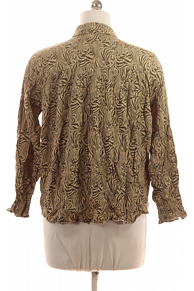 MSCH copenhagen Dámská viskózová košile dlouhý rukáv zebra vzorovaná ležérní béžová Vel. S/M | MSCH copenhagen | obrázek 3