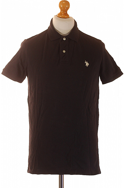 U.S.POLO ASSN. Pánské Tmavé Polo Tričko S Krátkým Rukávem A Výšivkou Vel. M