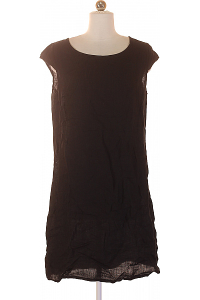 LAWRENCE GREY Černé lněné šaty volnočasové letní minimalistické Velikost S | LAWRENCE GREY | obrázek 2