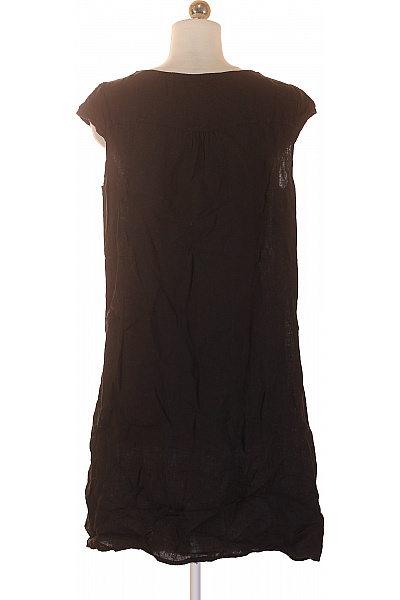 LAWRENCE GREY Černé lněné šaty volnočasové letní minimalistické Velikost S | LAWRENCE GREY | obrázek 3