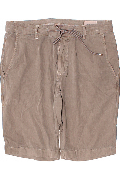 Pánské volnočasové kraťasy béžové stahovací s kapsami ležérní moderní Velikost 33 | Unimoda | obrázek 2