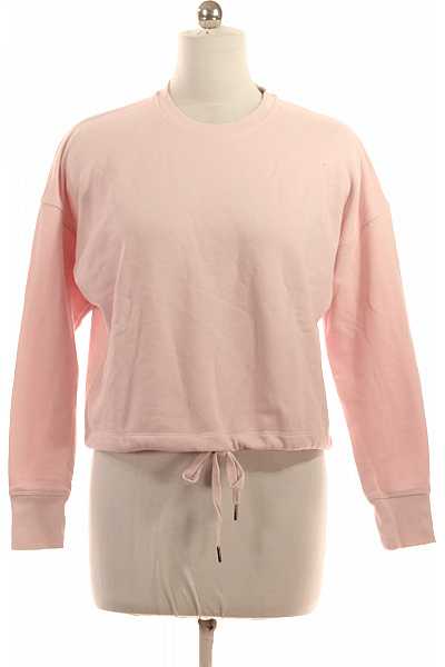 Calvin Klein Dámská bavlněná crop mikina růžová jednobarevná streetwear přes hlavu Velikost M | Calvin Klein | obrázek 2