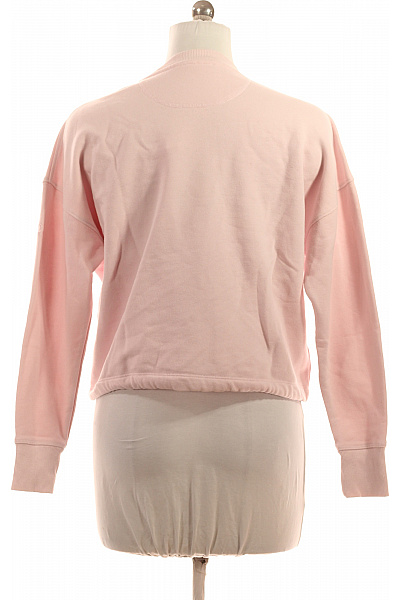 Calvin Klein Dámská bavlněná crop mikina růžová jednobarevná streetwear přes hlavu Velikost M | Calvin Klein | obrázek 3