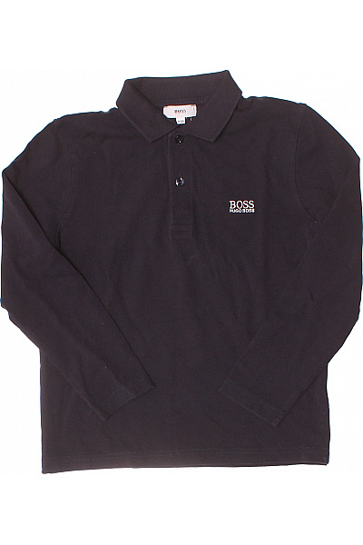 Hugo Boss Dětské Chlapecké Dlouhý Rukáv Polo Tričko Černé Klasický Styl Vel. 126 | Hugo Boss | obrázek 2