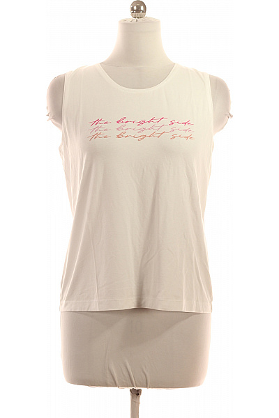 RABE Dámské viskózové tílko bílé s nápisem basic Velikost 42 | RABE | obrázek 2