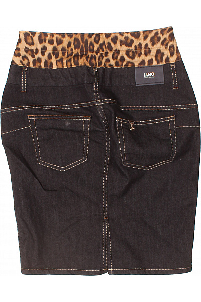 LIU JO Dámská pouzdrová džínová sukně s vysokým pasem leopardí vzor Velikost XS | LIU JO | obrázek 2