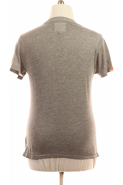 SUPERDRY Pánské šedé tričko basic s krátkým rukávem a kulatým výstřihem Vel. M | SUPERDRY | obrázek 3