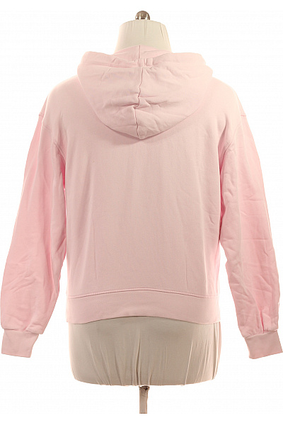 TOMMY HILFIGER Dámská růžová mikina s kapucí přes hlavu crop streetwear Velikost l | TOMMY HILFIGER | obrázek 3