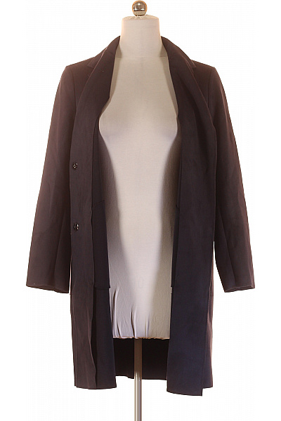 COMMA Dámský tmavý elegantní semišový kabát klasický stylový podzimní Vel. 40 | COMMA | obrázek 4