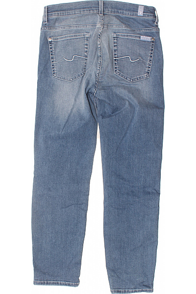 Dámské modré seprané džíny rovné kapsy klasické nad kotníky Velikost 29 | Unimoda | obrázek 2