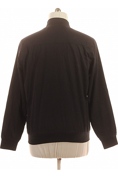 KENSINGTON Pánská bavlněná jarní bomber bunda se zipem černá lehká moderní Vel. l | KENSINGTON | obrázek 3