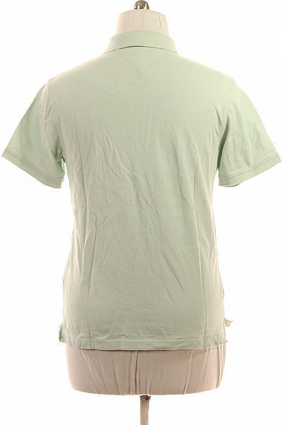 TOMMY HILFIGER Polo světle zelené jednobarevné basic s krátkým rukávem Velikost L | TOMMY HILFIGER | obrázek 3