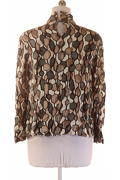 Halenka dámská s dlouhým rukávem vzorovaná elegantní se stojáčkem Vel. 40 | Unimoda | obrázek 2