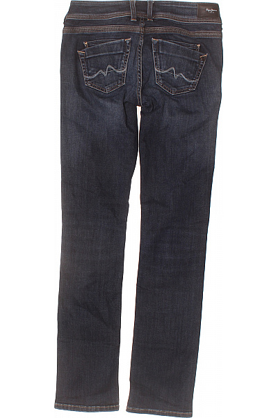 Pepe Jeans Dámské bavlněné tmavě modré džíny rovné strečové klasické kapsy Velikost 28 | Pepe Jeans | obrázek 2