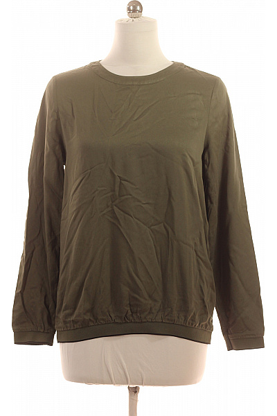 S.OLIVER Dámské Tričko S Dlouhým Rukávem Basic Khaki Vel. 38