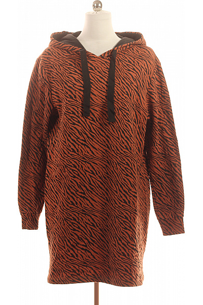 sirup Dámské bavlněné hnědé šaty mikinové se zvířecím vzorem dlouhý rukáv Velikost xl | sirup | obrázek 2