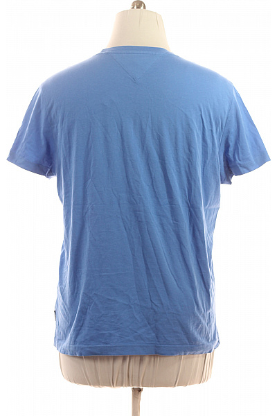 TOMMY HILFIGER Pánské modré tričko s krátkým rukávem a nápisem Velikost xxl | TOMMY HILFIGER | obrázek 2