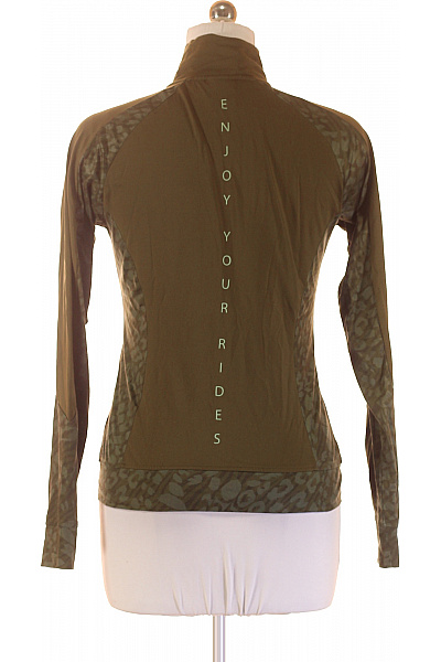 Dámská polyesterová sportovní mikina se stojáčkem na zip khaki maskáčová Velikost m | Unimoda | obrázek 2