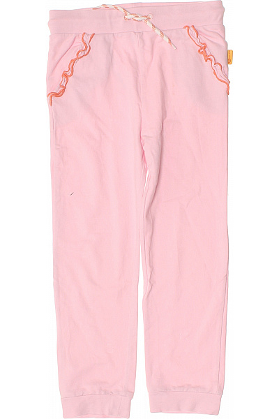 Steiff Dívčí Tepláky Růžové S Volánkem šňůrka Sportovní Vel. 128