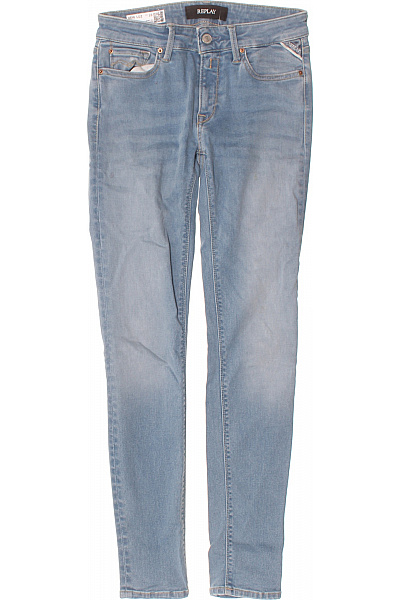 REPLAY Dámské Džíny NEW LUZ Světle Modré Seprané Strečové Skinny Velikost 28