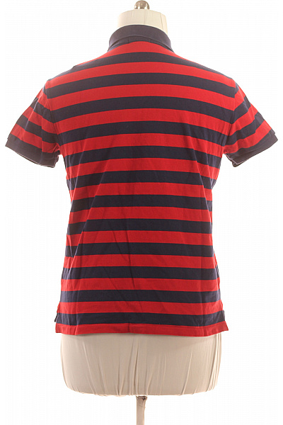POLO CLUB Royal Berkshire Pánské bavlněné polo tričko červené tmavě modré pruhované s límečkem Vel. L | POLO CLUB Royal Berkshire | obrázek 3