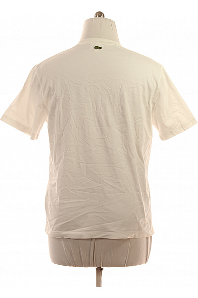 LACOSTE Pánské bílé tričko s krátkým rukávem a potiskem basic Vel. l | LACOSTE | obrázek 3