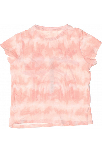 Dívčí Tričko TieDye Růžové Palmy Duha Letní Krátký Velikost 116 | Unimoda | obrázek 3