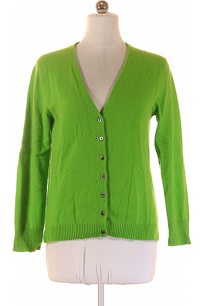 Dine'n Dance Dámský Kašmírový Kardigan Propínací žebrovaný Jarní Basic Vel. 42