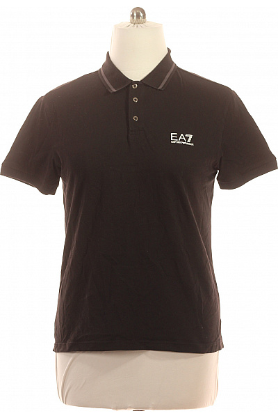 ARMANI Polo tričko černé s krátkým rukávem a nápisem Velikost XL | ARMANI | obrázek 2