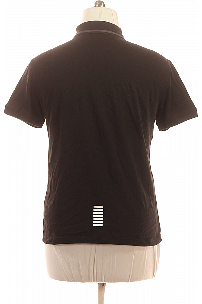 ARMANI Polo tričko černé s krátkým rukávem a nápisem Velikost XL | ARMANI | obrázek 3