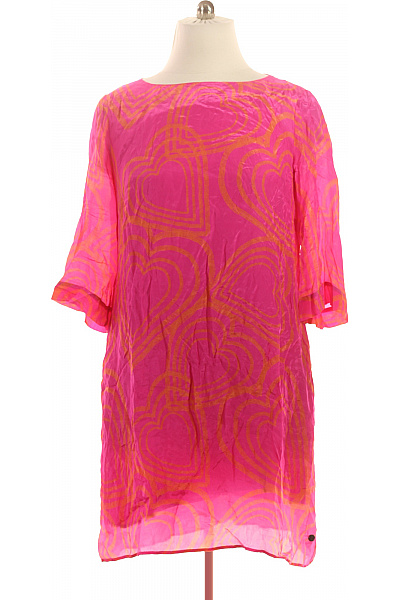 LIEBLINGSSTÜCK Růžové šaty tunikové krátké volné srdce vzor hedvábné letní plážové Velikost 42 | LIEBLINGSSTÜCK | obrázek 2