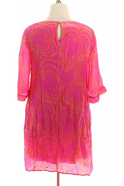 LIEBLINGSSTÜCK Růžové šaty tunikové krátké volné srdce vzor hedvábné letní plážové Velikost 42 | LIEBLINGSSTÜCK | obrázek 3