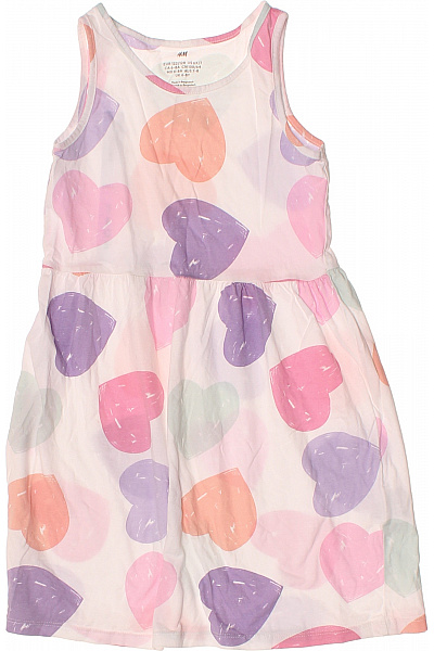 HM  dívčí šaty srdíčka bavlněné růžové Vel. 122/128 | HM  | obrázek 2
