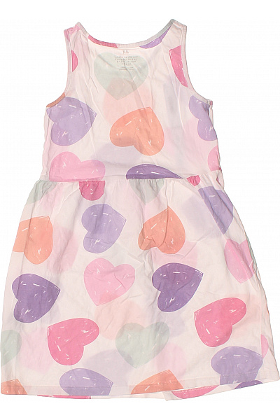 HM  dívčí šaty srdíčka bavlněné růžové Vel. 122/128 | HM  | obrázek 3