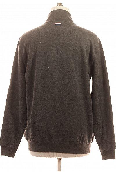 U.S.POLO ASSN. Pánská mikina bez kapuce na zip tmavě šedá jednobarevná se stojáčkem Vel. xxl | U.S.POLO ASSN. | obrázek 2