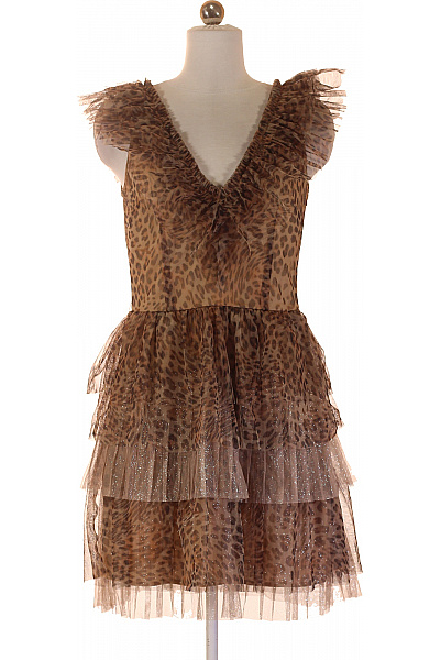 LIU JO Letní šaty zvířecí vzor tylové třpytivé volnočasové Velikost S | LIU JO | obrázek 2