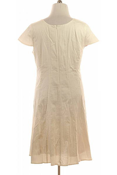 sheego Dámské krémové šaty krátký rukáv jednoduché letní ke kolenům Vel. 52 | sheego | obrázek 2