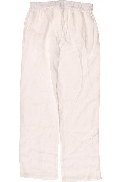 IN LINEA Dámské lněné letní kalhoty volnočasové bílé Vel. 40 | IN LINEA | obrázek 2