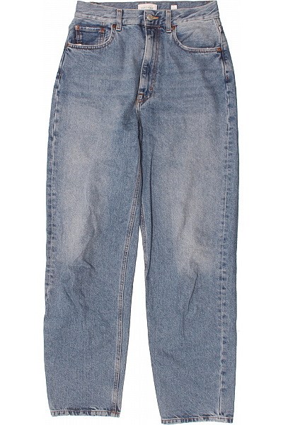 DAGMAR Dámské Modré Seprané Volné Džíny S Vysokým Pasem Vel. 27/34