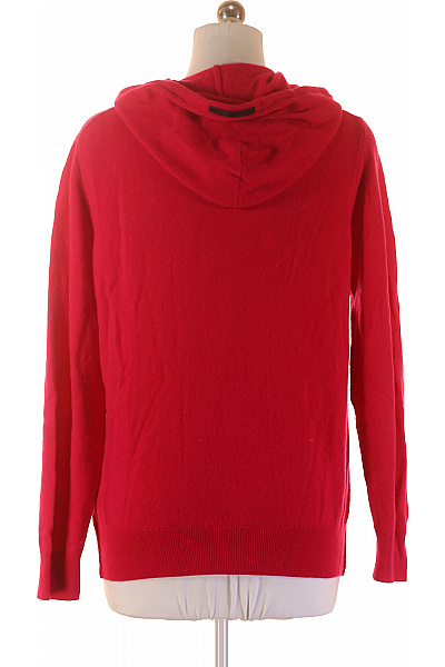Dámský červený svetr s kapucí basic přes hlavu Velikost 42 | Unimoda | obrázek 2