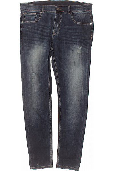 Crone Pánské Džíny Modré Seperané Rovné S Kapsami Vel. XL