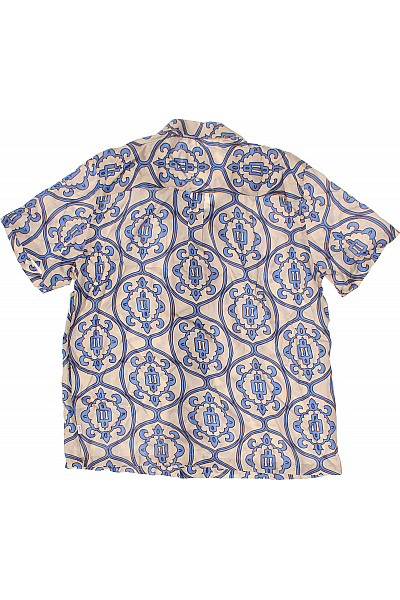 LES DEUX Pánská letní košile s krátkým rukávem vzorovaná modro-béžová Vel. L | LES DEUX | obrázek 2