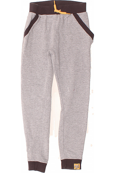 Dirkje Chlapecké šedé Tepláky S Hnědými Detaily A žlutou šňůrkou Vel. 116