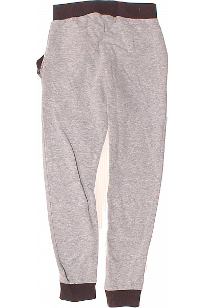 Dirkje Chlapecké šedé tepláky s hnědými detaily a žlutou šňůrkou Vel. 116 | Dirkje | obrázek 2